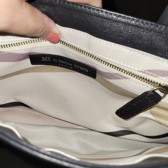 MS by Martiine Sitbon Foldover Snap Close Black Clutch - Vintage - Picture 4 of 5